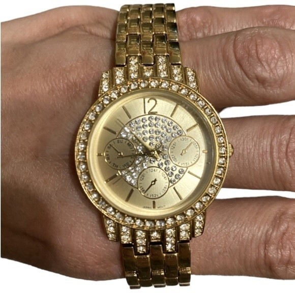 Avon Goldtone Glitter Watch - Picture 1 of 3
